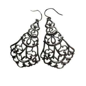 Silpada W2949 Flamenco Flair Ornate Chandelier Sterling Silver Earrings
